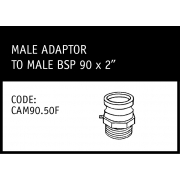 Marley Camlock Male Adaptor to Male BSP 90 x 2" - CAM90.50F